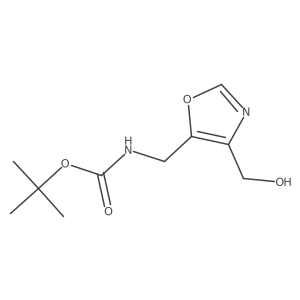 tert-Butyl ((4-(hydroxymethyl)oxazol-5-yl)methyl)carbamate结构式