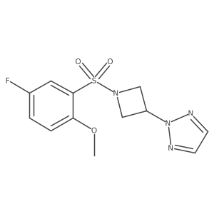 2-(1-((5-fluoro-2-methoxyphenyl)sulfonyl)azetidin-3-yl)-2H-1,2,3-triazole Structure