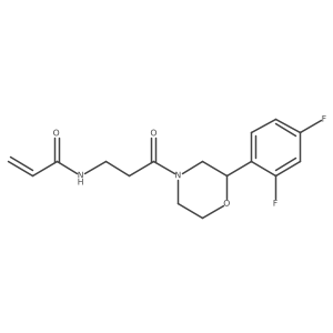 N-[3-[2-(2,4-Difluorophenyl)morpholin-4-yl]-3-oxopropyl]prop-2-enamide结构式