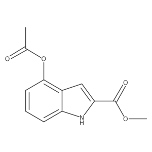 Methyl 4-acetoxyindole-2-carboxylate结构式
