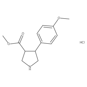COC(=O)C1CNCC1c1ccc(OC)cc1.Cl结构式