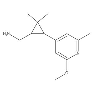rac-[(1R,3R)-3-(2-methoxy-6-methylpyridin-4-yl)-2,2-dimethylcyclopropyl]methanamine结构式