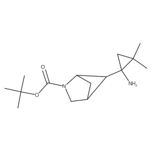 tert-butyl (1S,4R)-5-(1-amino-2,2-dimethylcyclopropyl)-2-azabicyclo[2.1.1]hexane-2-carboxylate结构式