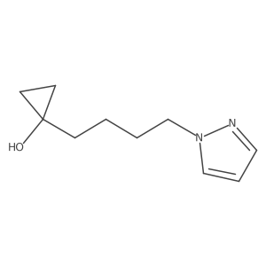 1-[4-(1H-pyrazol-1-yl)butyl]cyclopropan-1-ol Structure