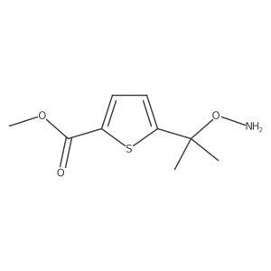 Methyl 5-[2-(aminooxy)propan-2-yl]thiophene-2-carboxylate结构式
