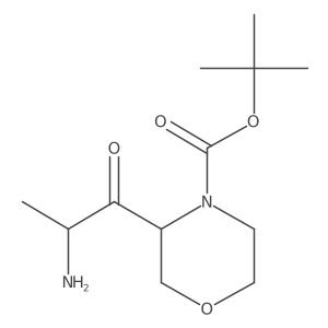 Tert-butyl 3-(2-aminopropanoyl)morpholine-4-carboxylate结构式
