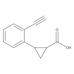 2-(2-Ethynylphenyl)cyclopropane-1-carboxylic acid Structure