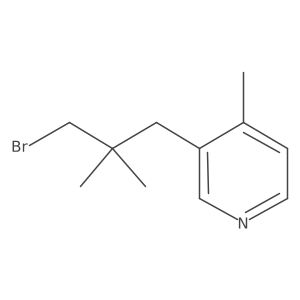 3-(3-Bromo-2,2-dimethylpropyl)-4-methylpyridine结构式
