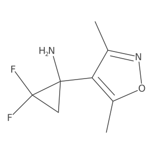 1-(Dimethyl-1,2-oxazol-4-yl)-2,2-difluorocyclopropan-1-amine Structure