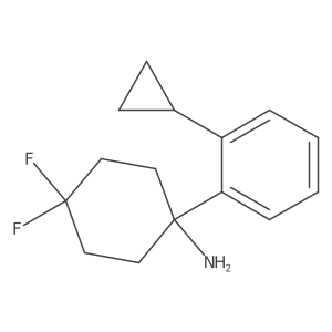 1-(2-Cyclopropylphenyl)-4,4-difluorocyclohexan-1-amine结构式