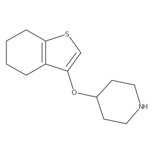 4-(4,5,6,7-Tetrahydro-1-benzothiophen-3-yloxy)piperidine结构式