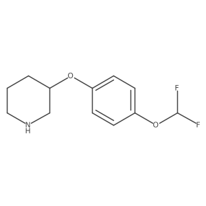 3-[4-(Difluoromethoxy)phenoxy]piperidine结构式