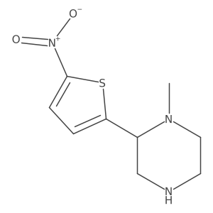 1-Methyl-2-(5-nitrothiophen-2-yl)piperazine结构式