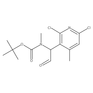 tert-butyl N-[1-(2,6-dichloro-4-methylpyridin-3-yl)-2-oxoethyl]-N-methylcarbamate结构式