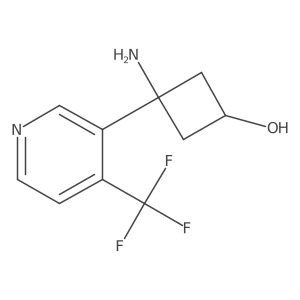 3-Amino-3-[4-(trifluoromethyl)pyridin-3-yl]cyclobutan-1-ol结构式