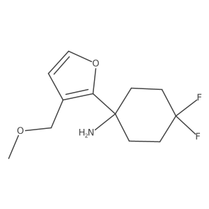 4,4-Difluoro-1-[3-(methoxymethyl)furan-2-yl]cyclohexan-1-amine Structure