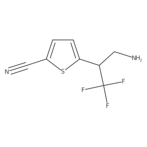 5-(3-Amino-1,1,1-trifluoropropan-2-yl)thiophene-2-carbonitrile Structure