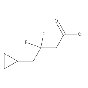 4-Cyclopropyl-3,3-difluorobutanoic acid结构式
