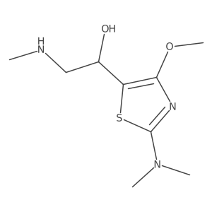 1-[2-(Dimethylamino)-4-methoxy-1,3-thiazol-5-yl]-2-(methylamino)ethan-1-ol Structure