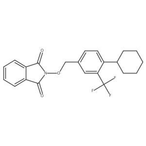 2-[[4-Cyclohexyl-3-(trifluoromethyl)phenyl]methoxy]isoindole-1,3-dione结构式