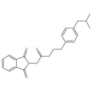 1,3-dioxo-2,3-dihydro-1H-isoindol-2-yl 4-[4-(2-methylpropyl)phenyl]butanoate结构式
