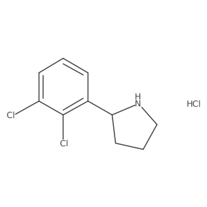 (S)-2-(2,3-Dichlorophenyl)pyrrolidine hydrochloride结构式
