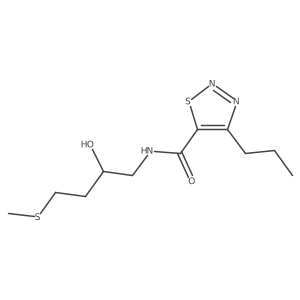 N-(2-Hydroxy-4-methylsulfanylbutyl)-4-propylthiadiazole-5-carboxamide结构式