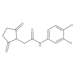 N-(4-chloro-3-fluorophenyl)-2-(2,5-dioxopyrrolidin-1-yl)acetamide结构式