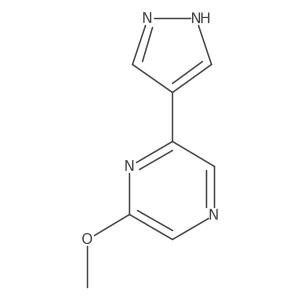 2-Methoxy-6-(1H-pyrazol-4-yl)pyrazine Structure