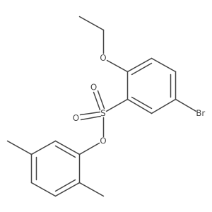 2,5-Dimethylphenyl 5-bromo-2-ethoxybenzene-1-sulfonate结构式