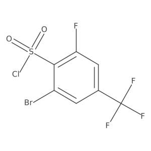 2-Bromo-6-fluoro-4-(trifluoromethyl)benzenesulfonyl chloride Structure