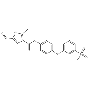 5-formyl-N-[4-(3-methanesulfonylphenoxy)phenyl]-2-methyl-1H-pyrrole-3-carboxamide结构式