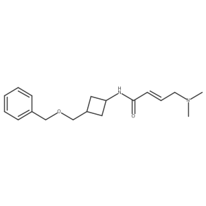 (E)-4-(Dimethylamino)-N-[3-(phenylmethoxymethyl)cyclobutyl]but-2-enamide结构式