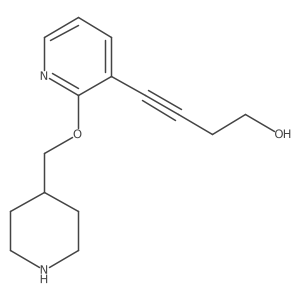 4-{2-[(Piperidin-4-yl)methoxy]pyridin-3-yl}but-3-yn-1-ol Structure