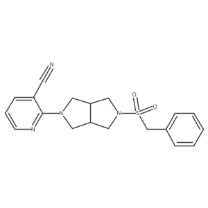 2-{5-Phenylmethanesulfonyl-octahydropyrrolo[3,4-c]pyrrol-2-yl}pyridine-3-carbonitrile Structure