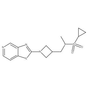 N-methyl-N-[(1-{[1,3]thiazolo[4,5-c]pyridin-2-yl}azetidin-3-yl)methyl]cyclopropanesulfonamide Structure