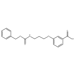 3-(3-{[(Benzyloxy)carbonyl]amino}propoxy)benzoic acid结构式