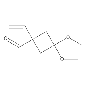 3,3-Dimethoxy-1-vinylcyclobutane-1-carbaldehyde Structure