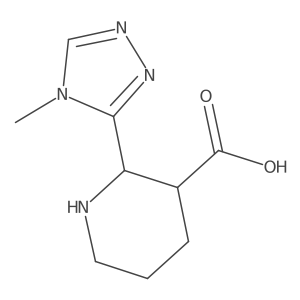rac-(2R,3S)-2-(4-methyl-4H-1,2,4-triazol-3-yl)piperidine-3-carboxylic acid Structure