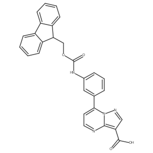 7-[3-({[(9H-fluoren-9-yl)methoxy]carbonyl}amino)phenyl]pyrazolo[1,5-a]pyrimidine-3-carboxylic acid Structure