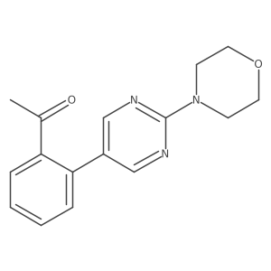 1-{2-[2-(Morpholin-4-yl)pyrimidin-5-yl]phenyl}ethan-1-one Structure