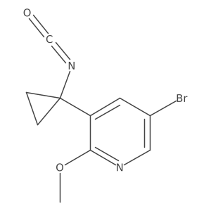 5-Bromo-3-(1-isocyanatocyclopropyl)-2-methoxypyridine结构式