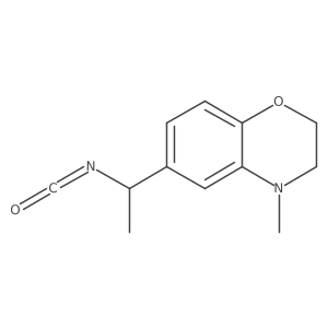 6-(1-isocyanatoethyl)-4-methyl-3,4-dihydro-2H-1,4-benzoxazine结构式