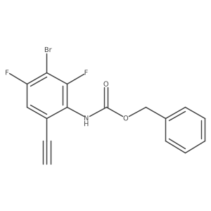 benzyl N-(3-bromo-6-ethynyl-2,4-difluorophenyl)carbamate结构式