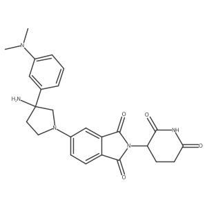 5-{3-amino-3-[3-(dimethylamino)phenyl]pyrrolidin-1-yl}-2-(2,6-dioxopiperidin-3-yl)-2,3-dihydro-1H-isoindole-1,3-dione结构式