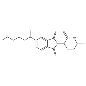 2-(2,6-Dioxo-3-piperidyl)-5-[methyl-[3-(methylamino)propyl]amino]isoindoline-1,3-dione结构式