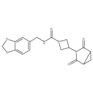 N-(benzo[d][1,3]dioxol-5-ylmethyl)-3-(2,4-dioxo-3-azabicyclo[3.1.0]hexan-3-yl)azetidine-1-carboxamide结构式