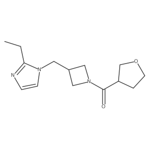 2-ethyl-1-{[1-(oxolane-3-carbonyl)azetidin-3-yl]methyl}-1H-imidazole Structure