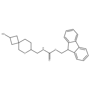 (9H-fluoren-9-yl)methyl N-({2-hydroxy-6-oxaspiro[3.5]nonan-7-yl}methyl)carbamate结构式