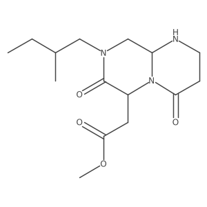 Methyl 2-[8-(2-methylbutyl)-4,7-dioxo-1,2,3,6,9,9a-hexahydropyrazino[1,2-a]pyrimidin-6-yl]acetate结构式